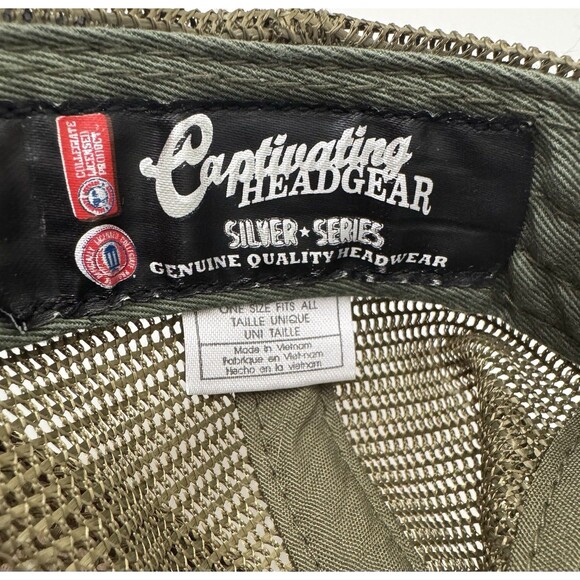 Wyoming Cowboys Mossy Oak Camo Hat Mesh Olive Green Adjustable Captivating HG - Picture 7 of 10